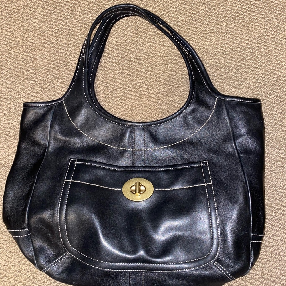 Black coach purse